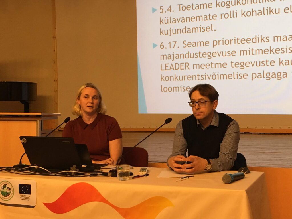 Triin Kallas ja Valdek Haugas (Eestie Leader Liit). Foto: Ave Bremse